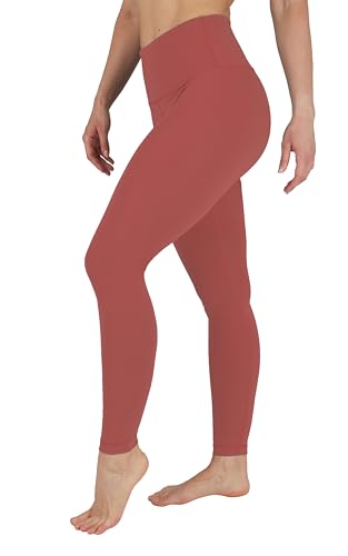 90 Degree By Reflex Kniebeugensichere Interlink-Leggings mit hoher Taille für Damen, Terrakotta, M von 90 Degree By Reflex