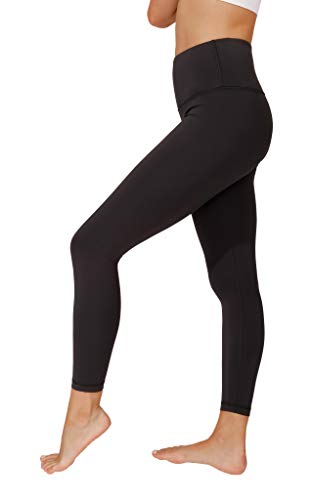 90 Degree By Reflex Hohe Taille, kniebeugensicher, knöchellange Interlink Leggings, Schwarz, M von 90 Degree By Reflex