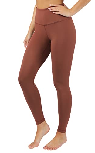 90 Degree By Reflex Hohe Taille Bauchkontrolle Kniebeugenfest 4-Wege-Stretch Workout Leggings, Cappuccino, X-Groß von 90 Degree By Reflex