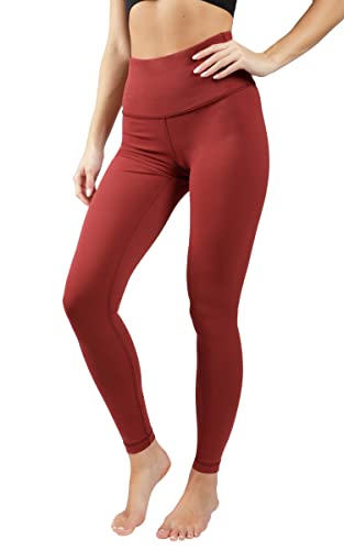 90 Degree By Reflex Hohe Taille Bauchkontrolle Kniebeugenfest 4-Wege-Stretch Workout Leggings, Mars Haze, S von 90 Degree By Reflex