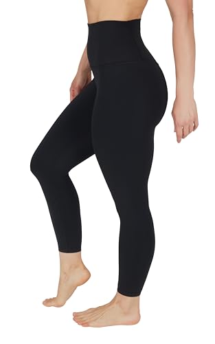 90 Degree by Reflex Damen-Leggings mit hoher Taille, butterweich, Workout, Kniebeugenfest, Fitnessstudio, Yogahose, Klassisches Schwarz, Groß von 90 Degree By Reflex