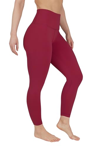 90 Degree By Reflex Leggings mit hoher Taille, 7/8 Bauchkontrolle, Yoga-Workout-Hose, Classic Burnt Raspberry, M von 90 Degree By Reflex