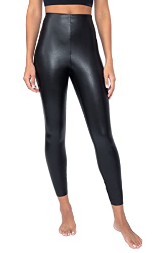 90 Degree By Reflex Leggings aus Kunstleder, elastisch, super hohe Taille, Schwarz, M von 90 Degree By Reflex