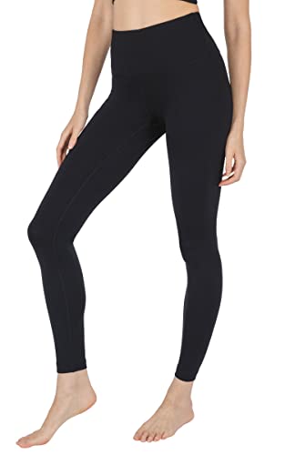 90 Degree By Reflex: Power-Flex-Damenleggings mit hoher Taille - kaschiert Bauchansatz - Schwarz - Mittel von 90 Degree By Reflex