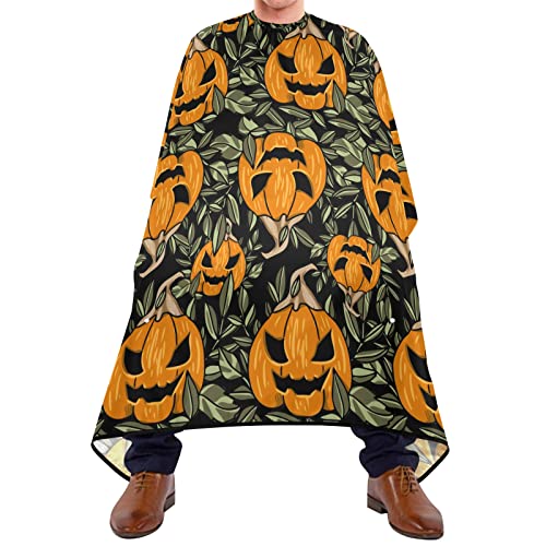 Friseur Schneiden Umhang Halloween-Kürbisblätter Hairdressing Cape Waschbar Haarschneideumhang Einstellbar Haarschnitt Salon Cape Für Hair Design Haar Styling Kinder 140X170Cm von 908