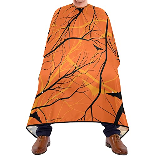 Haar Styling Cape Halloween-Wald Hairdressing Cape Antistatischer Frisörumhang Wasserdichte Haircut Barber Cape Für Salon Haarschnitt Kinder Erwachsene 140X170Cm von 908