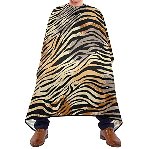 Haarschneideumhang Vintager Zebra-Streifen Haarschnitt Salon Cape Wasserdichte Auszukämmen Cape Atmungsaktiv Barber Cape Für Kinder Haar Styling Erwachsene 140X170Cm von 908