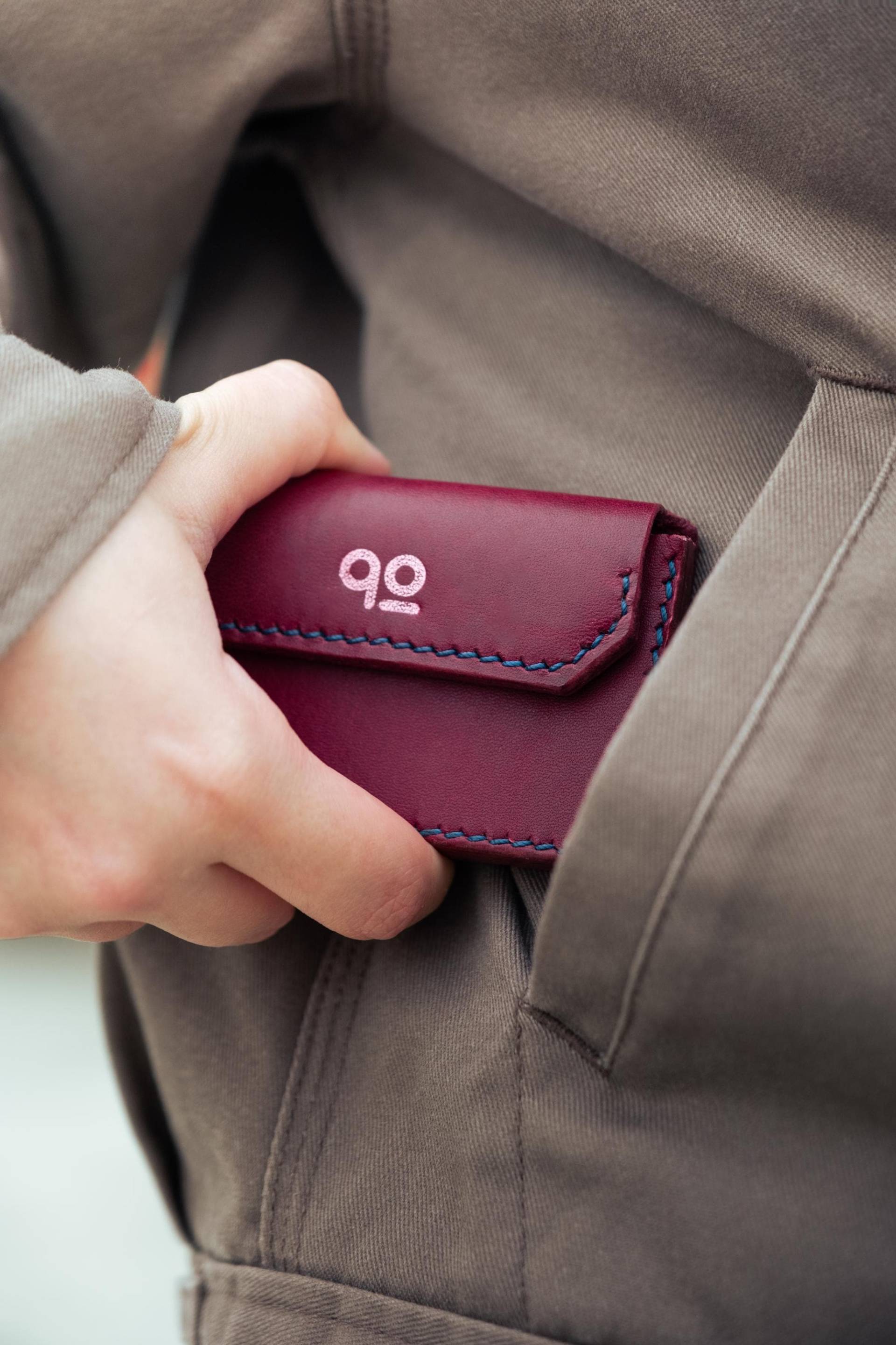 Handgefertigtes Leder Kartenetui - Einzigartiges Visitenkartenetui, Geschenk Zum Vatertag von 90craftart