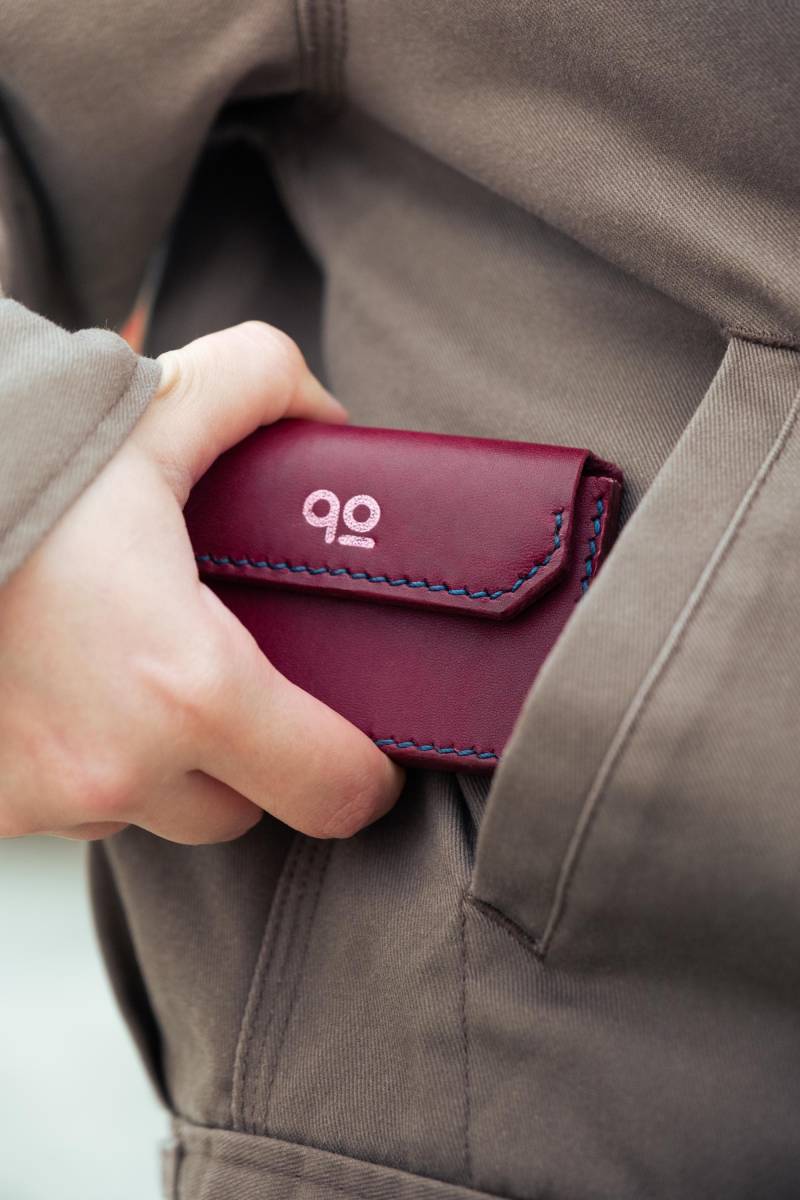 Handgefertigtes Leder Kartenetui - Einzigartiges Visitenkartenetui, Geschenk Zum Vatertag von 90craftart