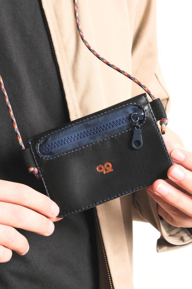Handgemachte Veg Tan Leder Kartenhalter Halskette Tasche Mit Reißverschluss Handgemachte Veg Tan Leder Kartenhalter Halskette Tasche Mit Reißverschluss von 90craftart