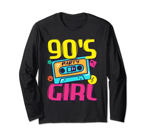 90er Jahre Outfit Damen, 90's Party Girl, Motto Mottoparty Langarmshirt von 90er Jahre Kostüm & 90er Jahre Party Geschenke