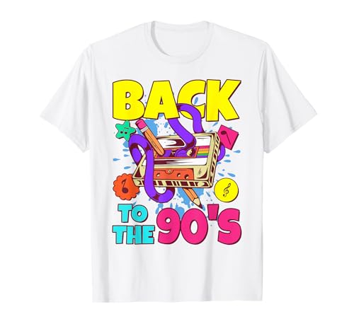 90er Jahre Outfit Damen Herren Kinder, 90's Mottoparty Party T-Shirt von 90er Jahre Kostüm & 90er Jahre Party Geschenke