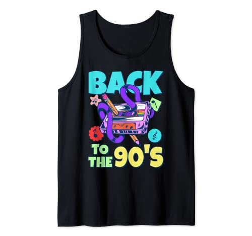 90er Jahre Outfit Damen Kinder Herren, 90's Mottoparty Party Tank Top von 90er Jahre Kostüm & 90er Jahre Party Geschenke