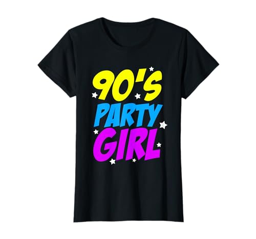 90's Party Girl - 90er Jahre Retro Motto - Damen Frauen T-Shirt von 90er Jahre Motto Party 90s Kostüm Verkleidung