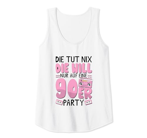 Damen 90er Jahre Outfit - Will nur auf eine 90er Party - 90er Tank Top von 90er Jahre Outfit Mottoparty Mode 90er Kostüm