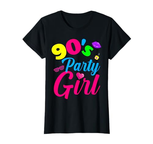 Damen 90er Jahre Outfit Party und Mottoparty Kostüm Damen T-Shirt Damen 90er Jahre Outfit Party und Mottoparty Kostüm Damen T-Shirt von 90er Karneval Kostüm Fasching 90s Party Girl