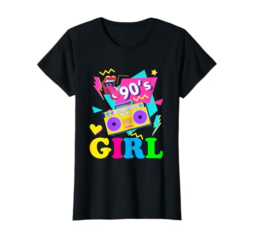 90er Jahre Party Mottoparty Outfit Kostüm 90s Girl T-Shirt von 90er Party Kostüm 90s Outfit Motto Nostalgie