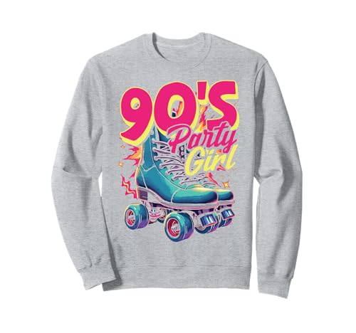 90s Party Girl Retro 90er Damen Mädchen Mottoparty Tanzen Sweatshirt von 90s Party Girl Damen Retro Frauen 90er Mottoparty