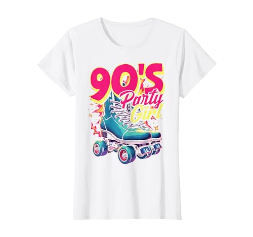 90s Party Girl Retro 90er Damen Mädchen Mottoparty Tanzen T-Shirt von 90s Party Girl Damen Retro Frauen 90er Mottoparty