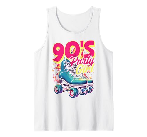 90s Party Girl Retro 90er Damen Mädchen Mottoparty Tanzen Tank Top von 90s Party Girl Damen Retro Frauen 90er Mottoparty