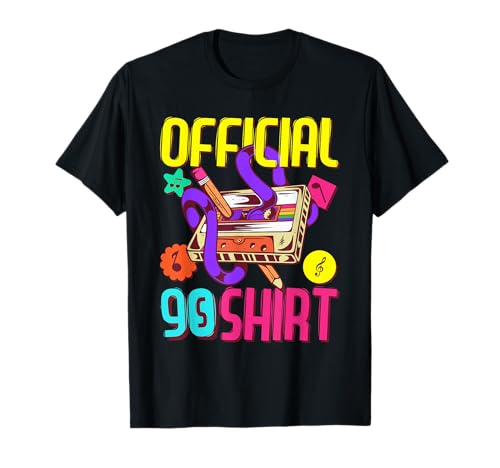 90er Jahre Kostüm Damen & Herren, 1990er Jahre Mode Outfit, Offizielle 90er Jahre T-Shirt von 90s Theme Party Outfits for Women, Men & Kids