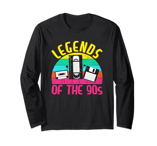 90er Jahre Party-Outfit für Damen und Herren, 90er Jahre Kostüm, Legenden 90er Jahre Langarmshirt von 90s Theme Party Outfits for Women, Men & Kids