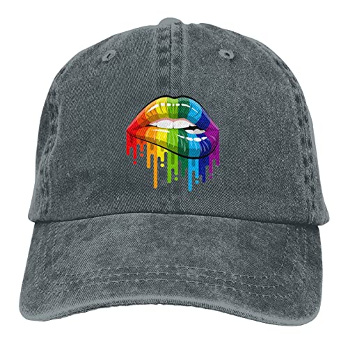 917 Baseballkappe LGBT Rainbow Lip Gay Pride Basecap Atmungsaktiv Baseball Cap Sport Baseballkappe Mütze Für Athletic Outdoor Ausflug von 917