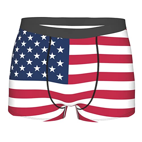 917 Herren Retroshorts Usa-Amerikanische Flagge Unterhosen Männer Hautfreundlich Männer Unterhose Mikrofaser Unterwäsche Herren Für Liebhaber, Man, Geschenk M von 917