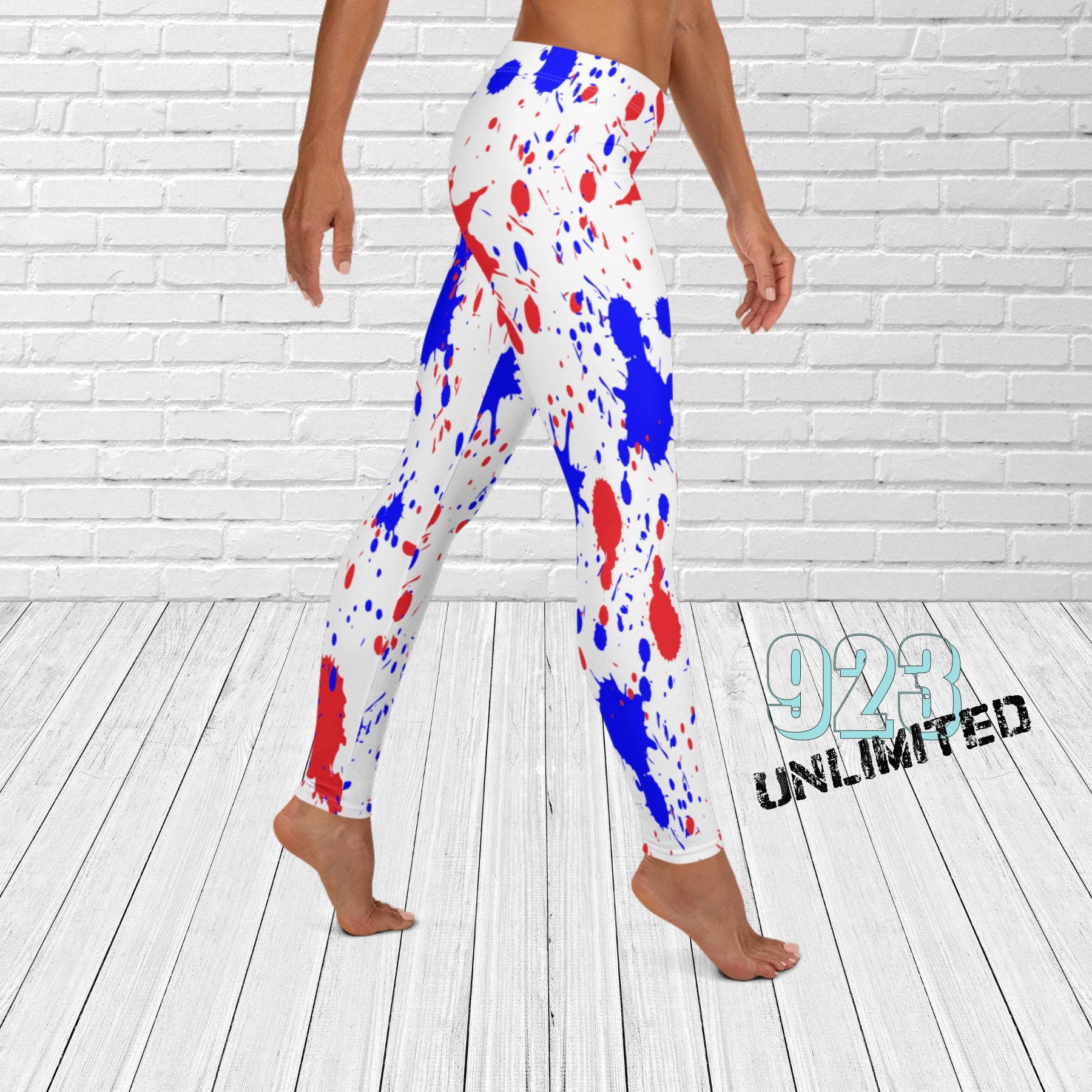 Rot Weiß Blau Splatter Farbe Damen Lange Leggings Yoga Amerika Rot Weiß Blau 923 Unbegrenzt Rot Weiß Blau Splatter Farbe Damen Lange Leggings Yoga Amerika Rot Weiß Blau 923 Unbegrenzt von 923unlimited