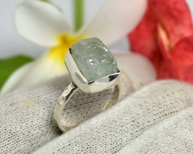 Aquamarin Silberring, Edelsteinring Sterlingsilber, Cocktailring, Solitärring Aquamarin Silberring, Edelsteinring Sterlingsilber, Cocktailring, Solitärring von 925SilverPlanet