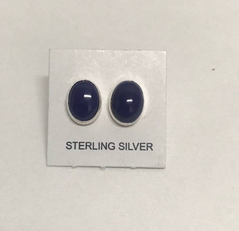 7x9mm Cabochon Lapis Lazuli 925 Sterling Silber Ohrstecker - Made in Usa von 925usa