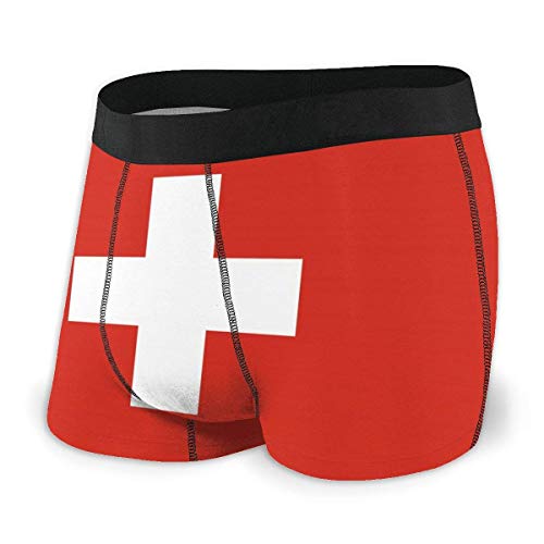 934 Herren Retroshorts Schweiz-Flagge Unterhosen Männer Premium Männer Unterwäsche Atmungsaktive Boxershorts Boxer Für Liebhaber, Junge, Geschenk XL von 934