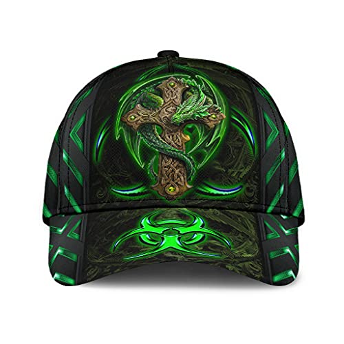 Damen Herren Baseballmütze Klassische Vintage Basecap Gebogen Krempe Sport Kappe Draussen Kletter Basecap Kappe Dragon Green Carbon Pattern Mystery Einzigartige Geschenkidee Schwarz von 934