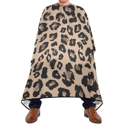 Haarschneide Umhang Braun Schwarz Leopard Skin Print Animal Texture Seamless Pattern Salon Umhang Antistatisch Haarschneidkleid Professionelle Salon Cape Für Haarschnitt Salon Frauen von 934