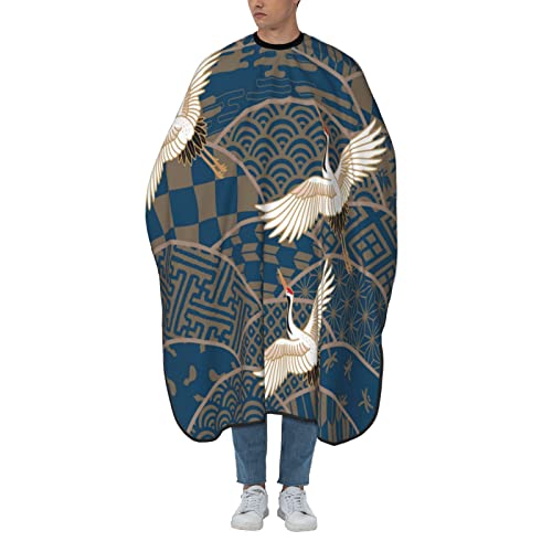 Haarschneide Umhang Drei Kräne Multiple Japan Haarschneideumhang Polyester Haarschnitt Cape Professionelle Friseur Schürze Für Erwachsene Salon Kinder von 934