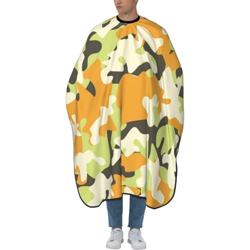 Haarschneide Umhang Outdoor-Camouflage-Orange-Druck Schneideumhang Mode Barber Cape Professionelle Haarschneiden Cape Für Haarschneiden Frauen Haarschnitt von 934