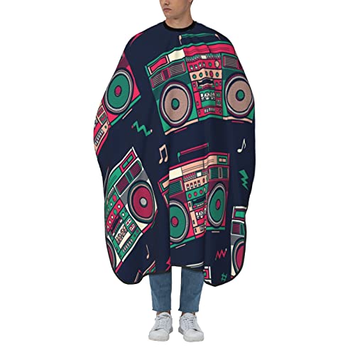 Schneideumhang Retro-Boombox-Radio Friseure Kleid Wasserdicht Schürze Universal Haarschneiden Cape Für Erwachsene Haarschneiden Frauen von 934