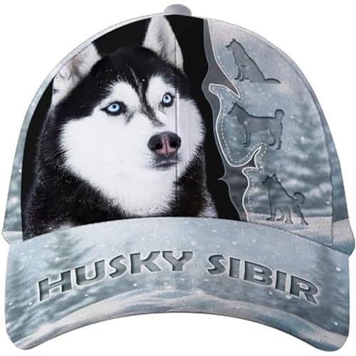 942 Lea Siberian Husky Snow 3D Gedruckt Herren Damen Trucker Kappe Mode Distressed Basecap Leicht Baseball Kappen Baseball Kappe Mütze Für Angeln Laufen Sport von 942