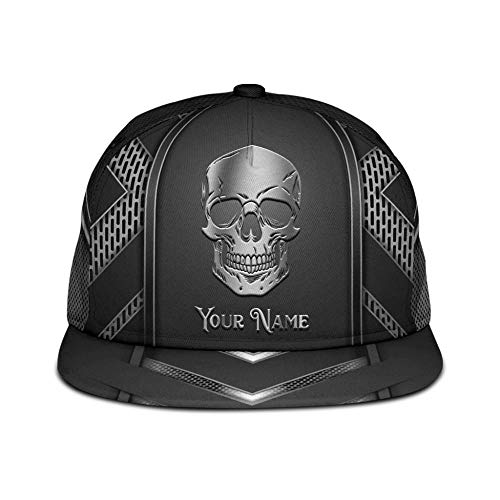 942 Personalisierte Snapback-Mütze Mit Namen Und Totenkopf-Splittermuster, 3D-Gedruckt Herren Damen Basecap Baseball Kappe Mütze Vintage Baseballkappe Baseball Kappen Für Golf Wander Laufen von 942