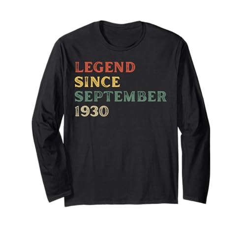 Legende 1930 95. Geburtstag Geschenke für Männer Frauen 95 Jahre alt Langarmshirt von 95 Yr Old Bday Gift Idea Store