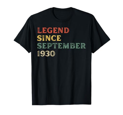 Legende 1930 95. Geburtstag Geschenke für Männer Frauen 95 Jahre alt T-Shirt von 95 Yr Old Bday Gift Idea Store