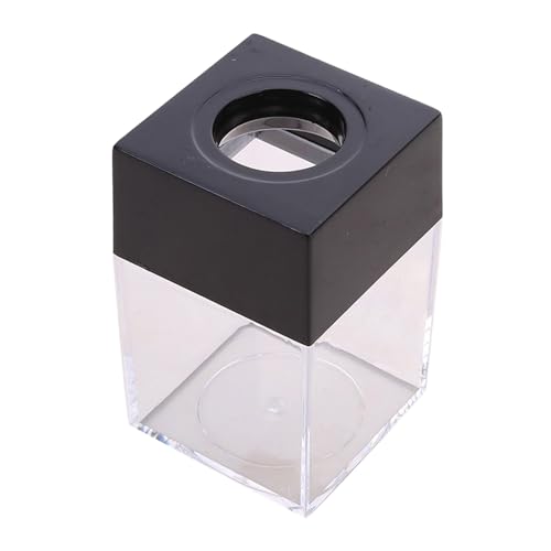 95sCloud-1 Magnetischer Büroklammernspender Klammernspender Schreibtisch Organizer Paper Clip Dispenser Boxes für Büroklammern | Schreibtisch Zubehör mit Magnet für Büro | (Black, 4.1x4.1x6.8cm) von 95sCloud-1