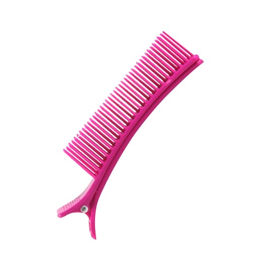 Haarklemmen Haarclips 2 In 1 Hair Clips For Styling Haarclips Haarspangenkamm zum Stylen und Schneiden,Friseur Abteilklammern Krokodil Haarklammern für Damen Dickes & Dünnes Haare (Pink, 3PCS) von 95sCloud-1