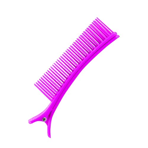Haarklemmen Haarclips 2 In 1 Hair Clips For Styling Haarclips Haarspangenkamm zum Stylen und Schneiden,Friseur Abteilklammern Krokodil Haarklammern für Damen Dickes & Dünnes Haare (Purple, 3PCS) von 95sCloud-1