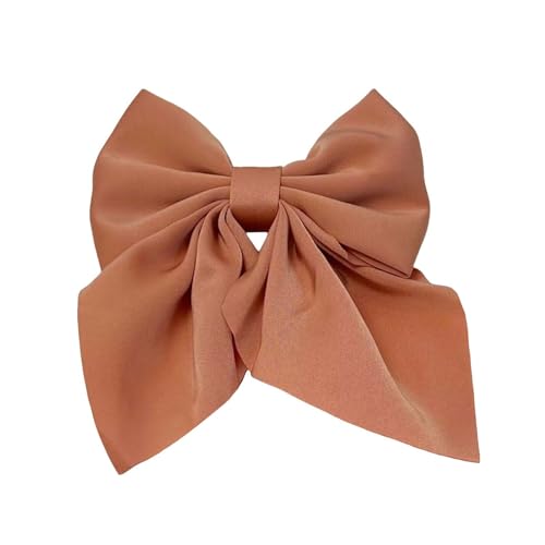 Haarspange Spitzenbogenhaarclip,Haarspangen Damen,Haarschleife Damen,Süße Tüll Bogen Frauenspitzenbogen Bögen Krokodilklemme ästhetisch Haarschleifen Zubehör für Frauen Mädchen (Orange, One Size) von 95sCloud-1