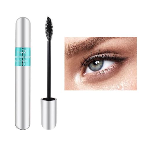 Seidenfaser-Wimpern-Wimperntusche,2 in 1 Wimperntusche Wasserfest,Lash Extension Mascara,Verlängerung&Volumen Eyelash Mascara für Natürlichen Lange Wimpern Not Blooming Lang anhaltend von 95sCloud-1