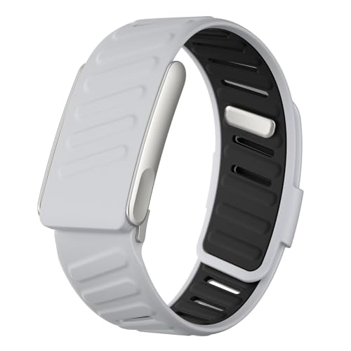 kompatibel mit Whoop 5.0 MG-Band, robustes Komfort-Silikon-Armband, Strapazierfähiges, weiches Silikon, Sportschlaufen-Ersatzbänder für Männer und Frauen, mit Metallrahmen-Anschluss (Grey, B) von 95sCloud-1