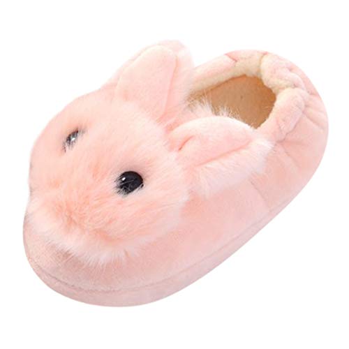 95sCloud Jungen Mädchen Plüsch Hausschuhe Komfort Winter Pantoffel Niedliche Kaninchen Wärme Pantoffeln Indoorschuhe Hausschuhe Kinderschuhe Kleinkinder Niedliche Hüttenschuhe Slippers (Pink, 8.5-9Y) von 95sCloud