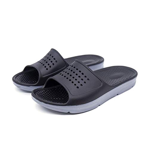 95sCloud Massage Pantoletten Damen Herren rutschfeste Dusch Badeschuhe Badelatschen Badeschlappen Badeschuhe Hausschuhe Slides Flip Flops Sommer Slippers Indoor Bade Latschen Shoes (Schwarz, 45) von 95sCloud