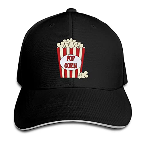 Unisex Baseball Kappen Popcorn-Clipart Basecap Mode Hip-Hop-Hut Leicht Visier Hut Für Laufen Wander Zubehör Outdoor von 963